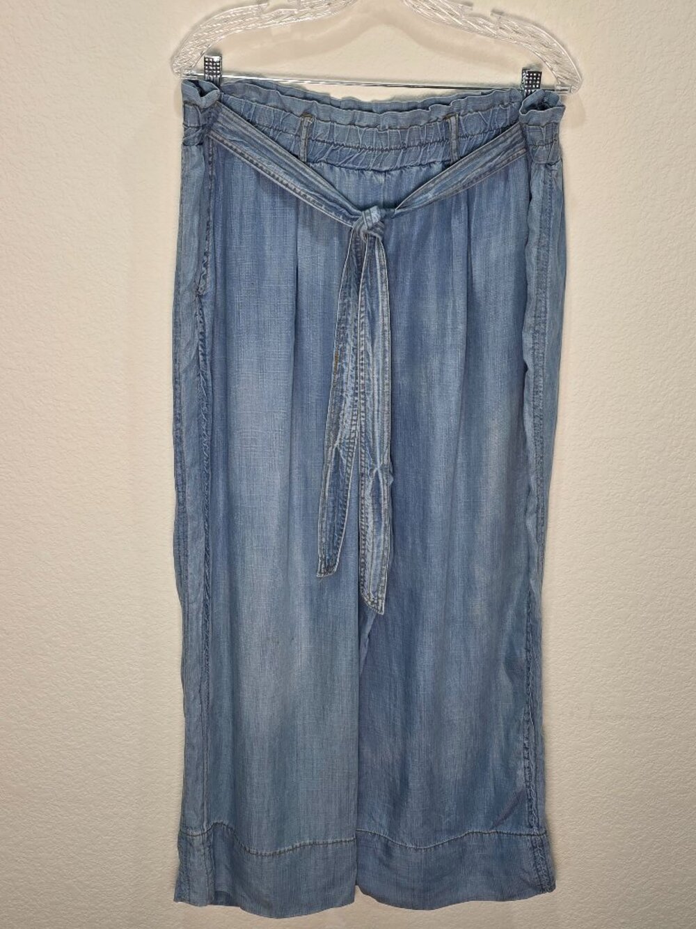 Philosophy 100% Tencel Lyocell Chambray Wide Leg Crop Pants 1X